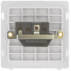 2A ROUND PIN SOCKET - METAL BLACK COVER PLATE - BL