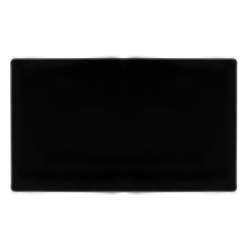 2 GANG BLANK PLATE - METAL BLACK COVER PLATE
