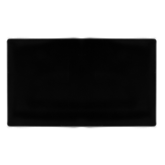 2 GANG BLANK PLATE - METAL BLACK COVER PLATE