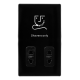 115/230V DUAL VOLTAGE SHAVER SOCKET - METAL BLACK