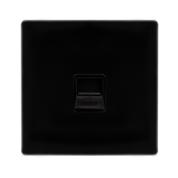 SINGLE TELEPHONE SECONDARY OUTLET - METAL BLACK CO
