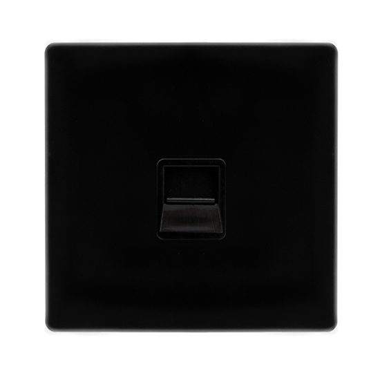 SINGLE TELEPHONE SECONDARY OUTLET - METAL BLACK CO