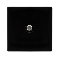 NON-ISOLATED SINGLE SATELLITE OUTLET -  METAL BLAC
