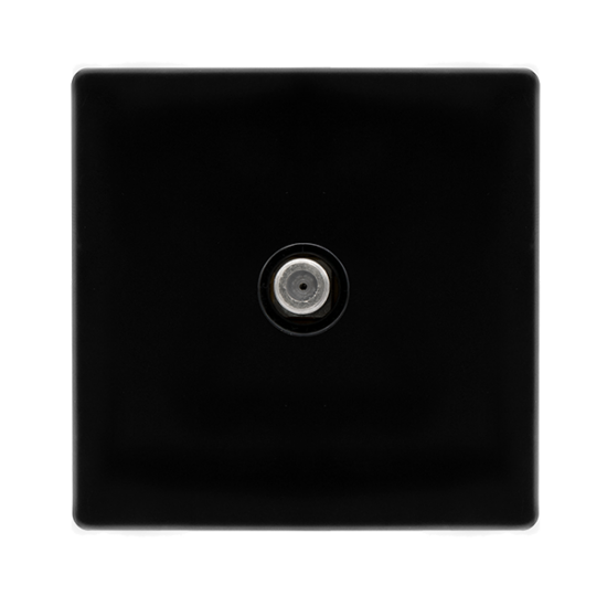 NON-ISOLATED SINGLE SATELLITE OUTLET -  METAL BLAC