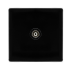 SINGLE ISOLATED COAXIAL OUTLET -  METAL BLACK COVE