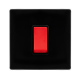 50A 1 GANG DOUBLE POLE SWITCH -  METAL BLACK COVER