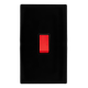 50A 2 GANG DOUBLE POLE SWITCH -  METAL BLACK COVER