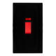 50A 2 GANG DOUBLE POLE SWITCH WITH NEON -  METAL B