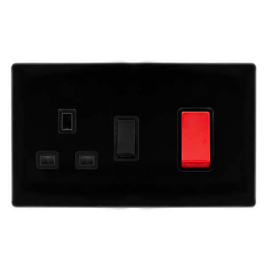 50A DOUBLE POLE SWITCH WITH 13A DOUBLE POLE SWITCH