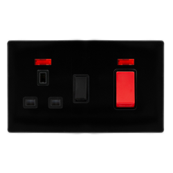 50A DOUBLE POLE SWITCH WITH 13A DOUBLE POLE SWITCH