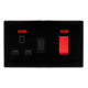 50A DOUBLE POLE SWITCH WITH 13A DOUBLE POLE SWITCH