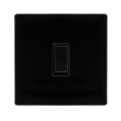 20A DOUBLE POLE SWITCH - METAL BLACK COVER PLATE -