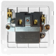 13A 1 GANG UNSWITCHED SOCKET - METAL BLACK COVER P