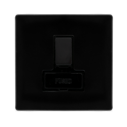 13A SWITCHED FUSED CONNECTION UNIT - METAL BLACK C