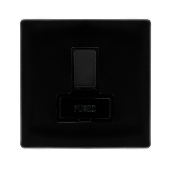 13A SWITCHED FUSED CONNECTION UNIT - METAL BLACK C