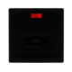13A FUSED CONNECTION UNIT WITH NEON - METAL BLACK