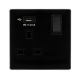 13A INGOT 1 GANG SWITCHED SOCKET WITH 2.1A USB OUT