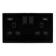 13A INGOT 2 GANG SWITCHED SOCKET WITH 2.1A USB OUT