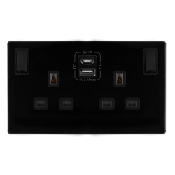 13A INGOT 2 GANG SWITCHED SAFETY SHUTTER SOCKET WI