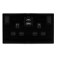13A INGOT 2 GANG SWITCHED SAFETY SHUTTER SOCKET WI