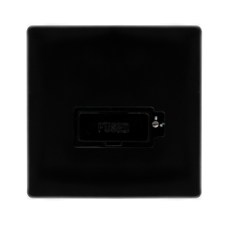 13A LOCKABLE  FUSED CONNECTION UNIT - METAL BLACK