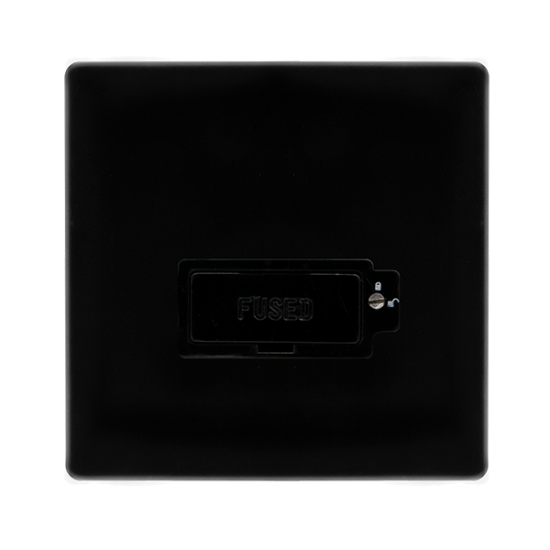 13A LOCKABLE  FUSED CONNECTION UNIT - METAL BLACK