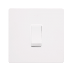 10AX INGOT 1 GANG 2 WAY SWITCH - METAL WHITE COVER