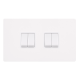 10AX INGOT 4 GANG 2 WAY SWITCH - METAL WHITE COVER