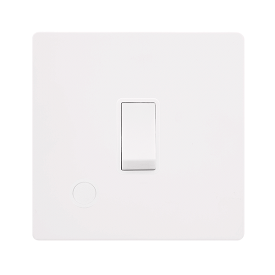 20A DOUBLE POLE SWITCH WITH FLEX OUTLET - METAL WH