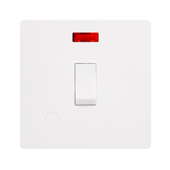 20A DOUBLE POLE SWITCH WITH NEON & FLEX OUTLET - M