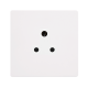 5A ROUND PIN SOCKET - METAL WHITE COVER PLATE - PO