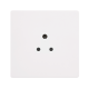2A ROUND PIN SOCKET - METAL WHITE COVER PLATE - PO