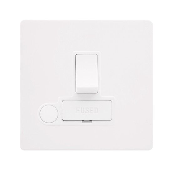 SFMW051PW 13Amp Switched Fused Connection Unit With Optional Flex outlet White