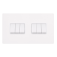 10AX INGOT 6 GANG 2 WAY SWITCH - METAL WHITE COVER