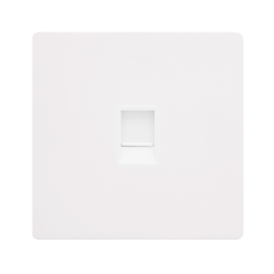 SINGLE RJ11 (IRISH/US) OUTLET - METAL WHITE COVER