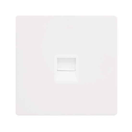 SINGLE TELEPHONE MASTER OUTLET - METAL WHITE COVER