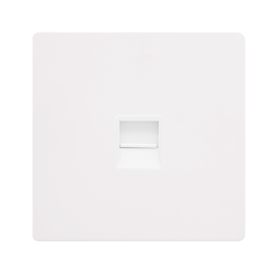 SINGLE TELEPHONE SECONDARY OUTLET - METAL WHITE CO