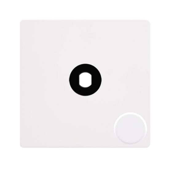 1 GANG UNFURNISHED DIMMER PLATE & KNOBS - METAL WH
