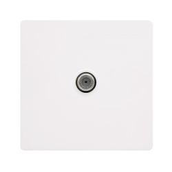 NON-ISOLATED SINGLE SATELLITE OUTLET - METAL WHITE