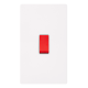 50A 2 GANG DOUBLE POLE SWITCH -  METAL WHITE COVER