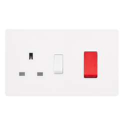 50A DOUBLE POLE SWITCH WITH 13A DOUBLE POLE SWITCH