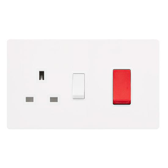 50A DOUBLE POLE SWITCH WITH 13A DOUBLE POLE SWITCH
