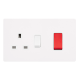 50A DOUBLE POLE SWITCH WITH 13A DOUBLE POLE SWITCH