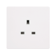 13A 1 GANG UNSWITCHED SOCKET - METAL WHITE COVER P