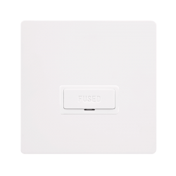 13A FUSED CONNECTION UNIT - METAL WHITE COVER PLAT