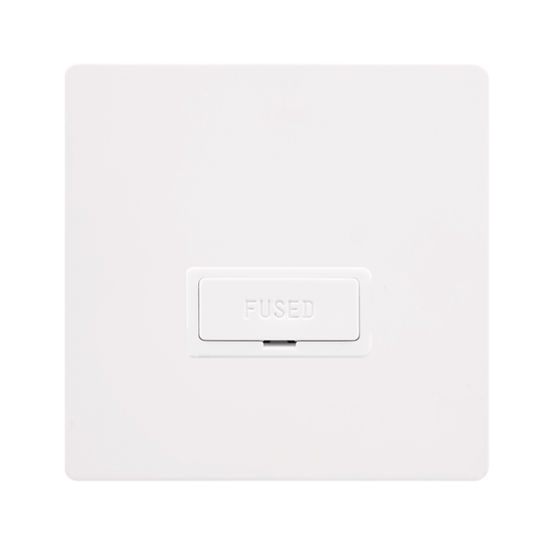 13A FUSED CONNECTION UNIT - METAL WHITE COVER PLAT