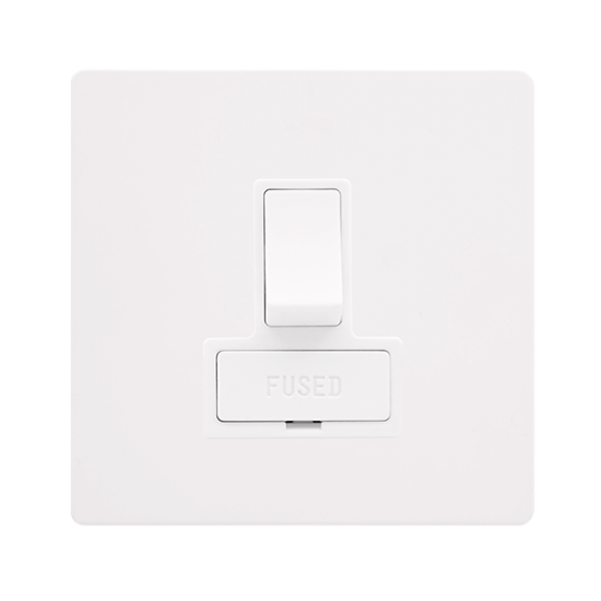 13A SWITCHED FUSED CONNECTION UNIT - METAL WHITE C