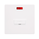 13A FUSED CONNECTION UNIT WITH NEON - METAL WHITE