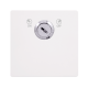 20A DOUBLE POLE KEY LOCKABLE SWITCH - METAL WHITE
