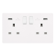 13A INGOT 2 GANG SWITCHED SOCKET WITH 2.1A USB OUT